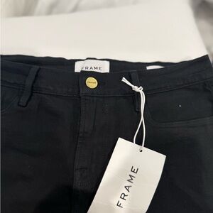 Frame Denim Noir Cuffed Shorts